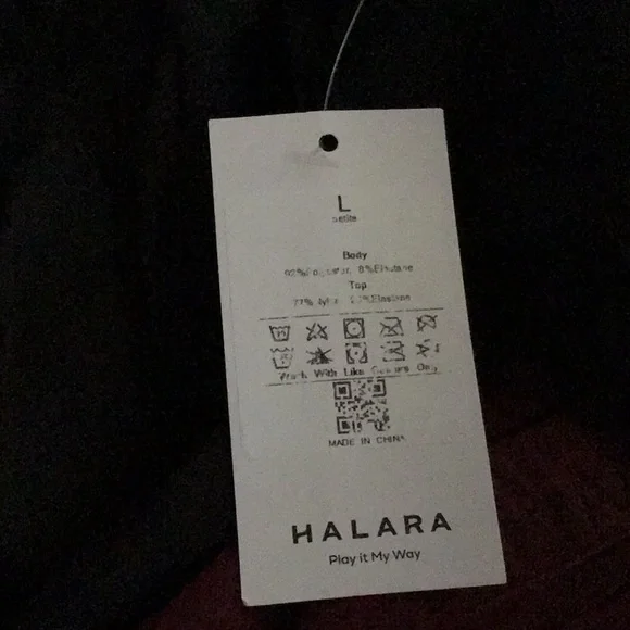 Halara Breezeful™ HW Palazzo Flowy Split Wide Leg Casual Pants Black L Nwt - Picture 10 of 11